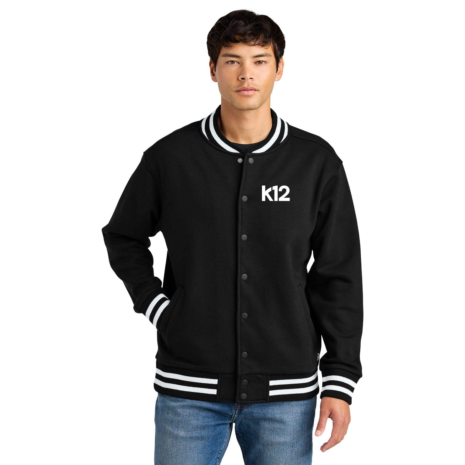 K12 LOGO NEW ERA VARSITY HEAVYWEIGHT FLEECE JACKET