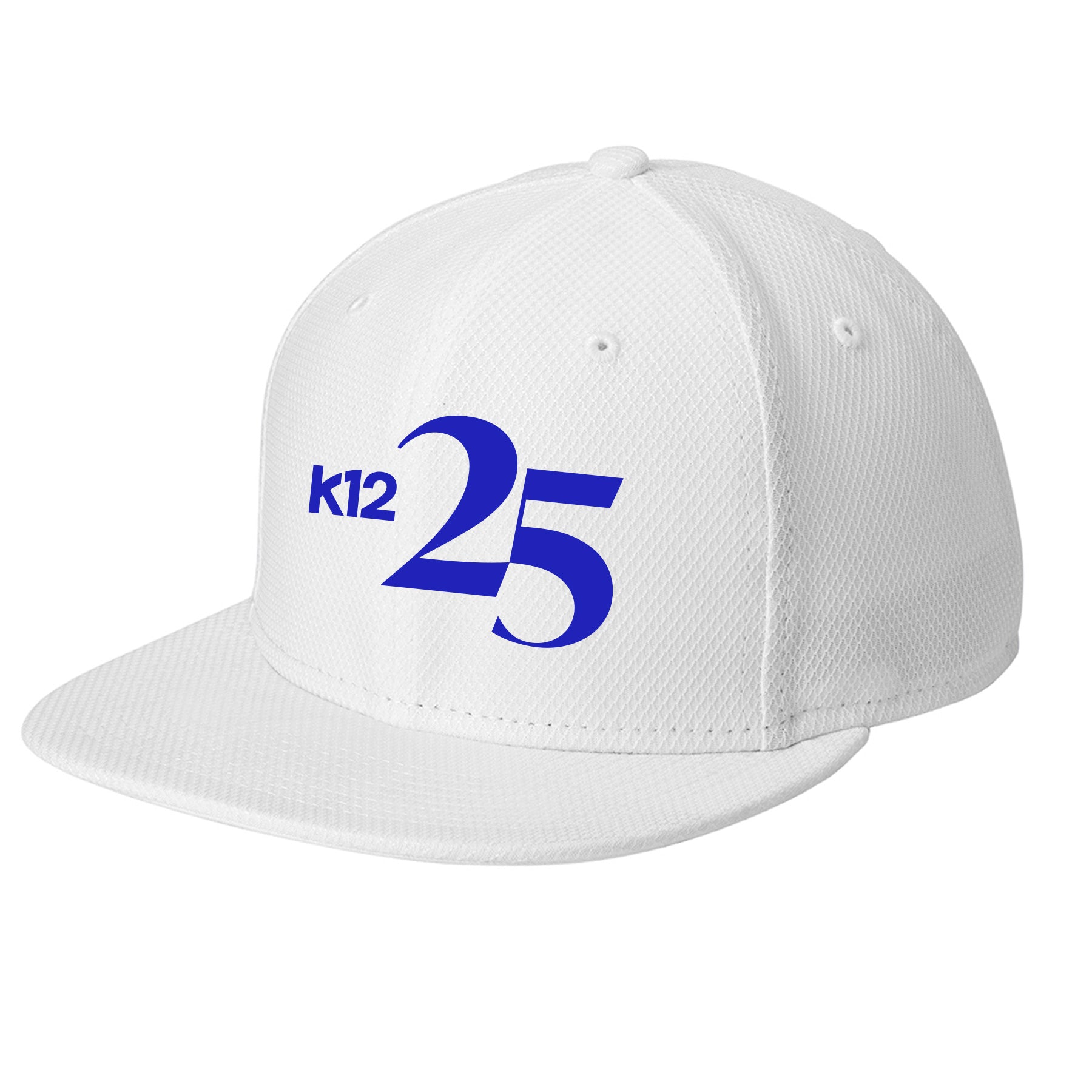 K12 25 YEARS EMBROIDERED LOGO NEW ERA ORIGINAL FIT DIAMOND ERA FLAT BILL SNAPBACK CAP