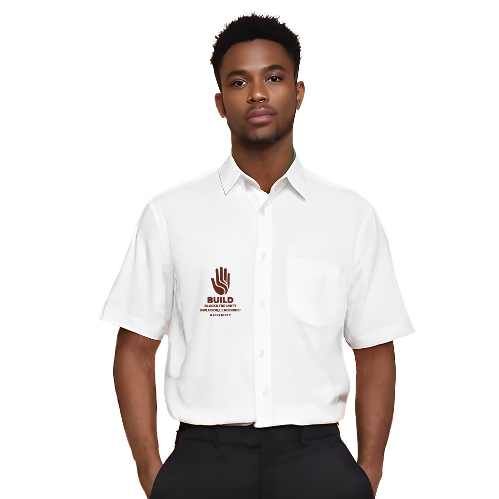 BUILD LOGO SHORT SLEEVE SUPERPRO OXFORD SHIRT