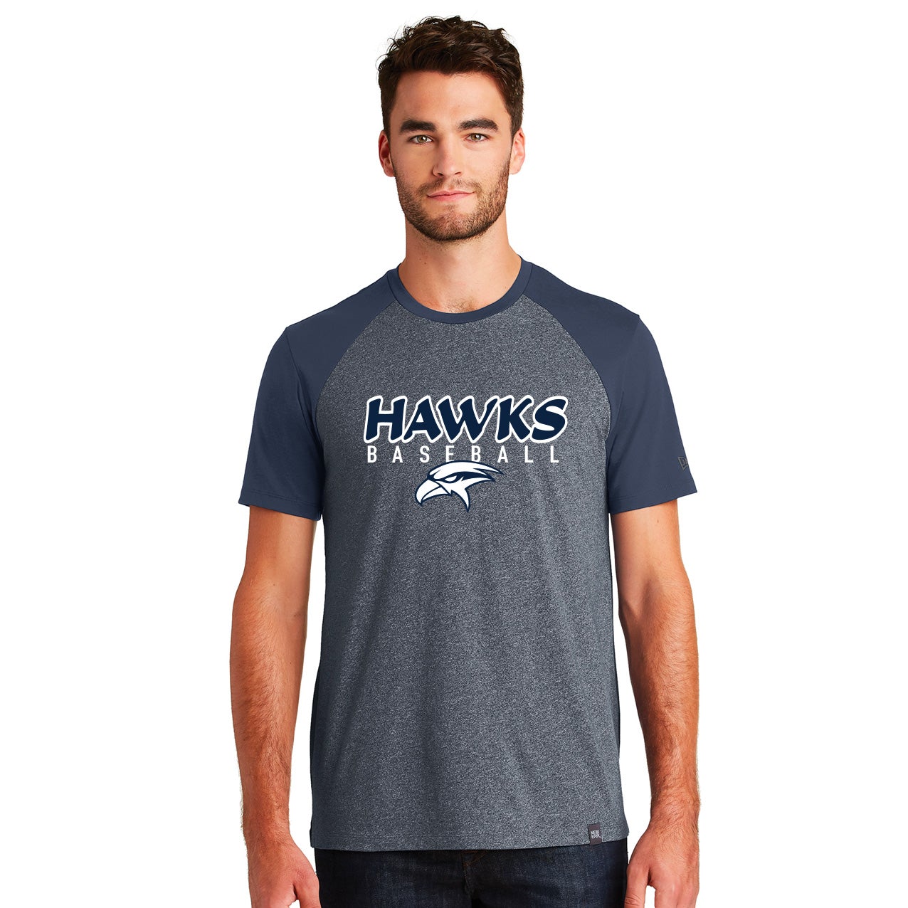 Hawks Baseball New Era Heritage Blend Varsity Tee
