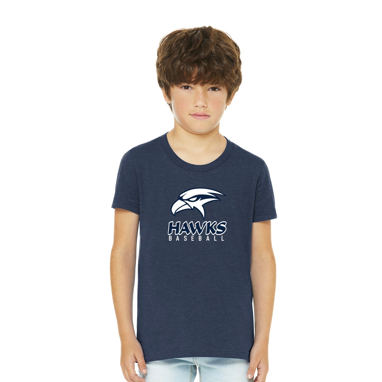 Hawks Baseball Bella+Canvas Youth Jersey Short Sleeve Tee