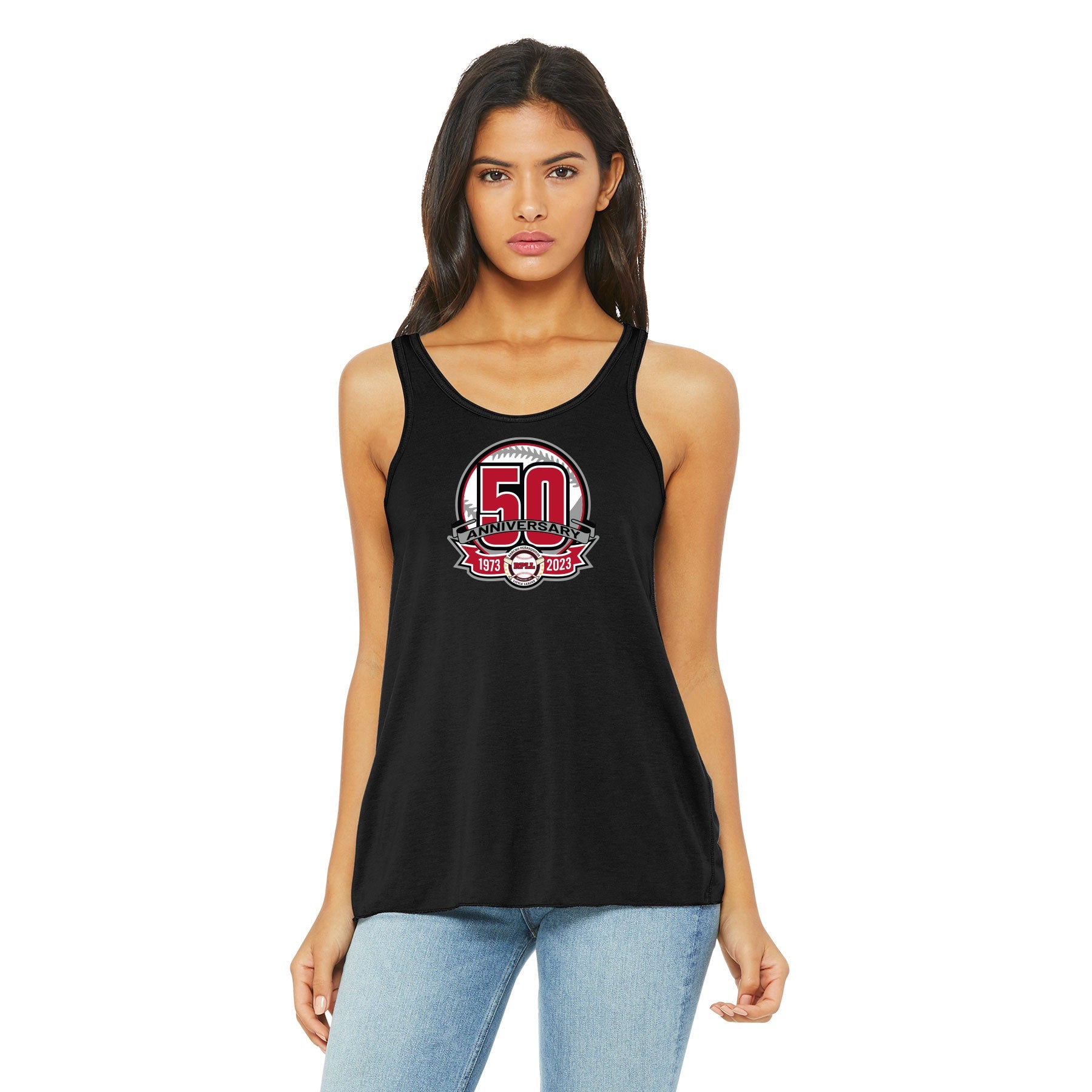 50 PATCH WOMEN'S BELLA+CANVAS FLOWY RACERBACK TANK