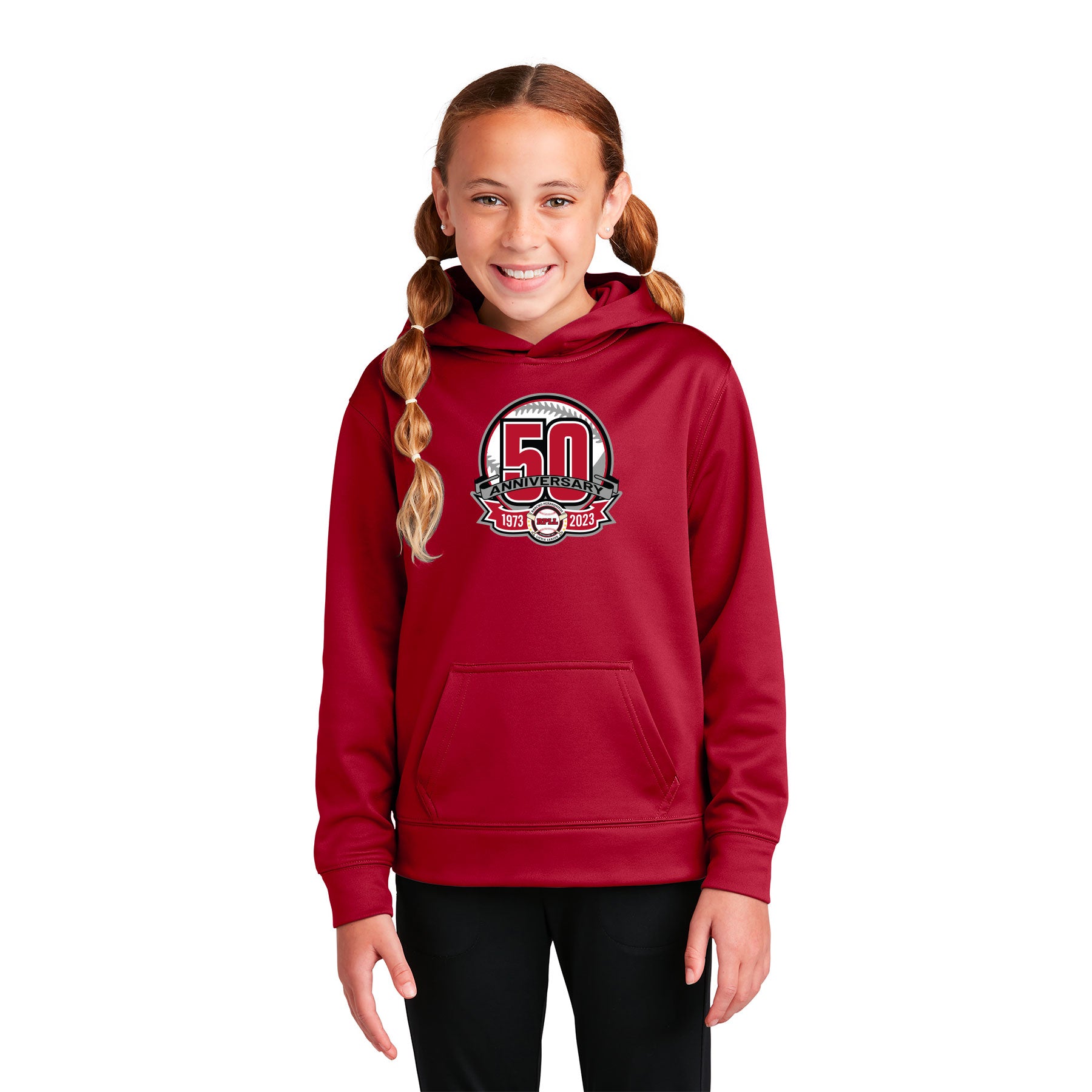 RPLL 50 PATCH ADULT & YOUTH PERFORMANCE HOODED SWEATSHIRT