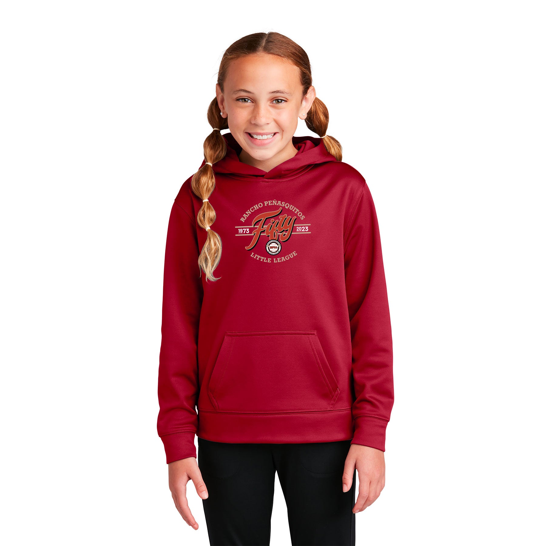 RPLL FIFTY SCRIPT ADULT & YOUTH WICKING FLEECE HOODED PULLOVER