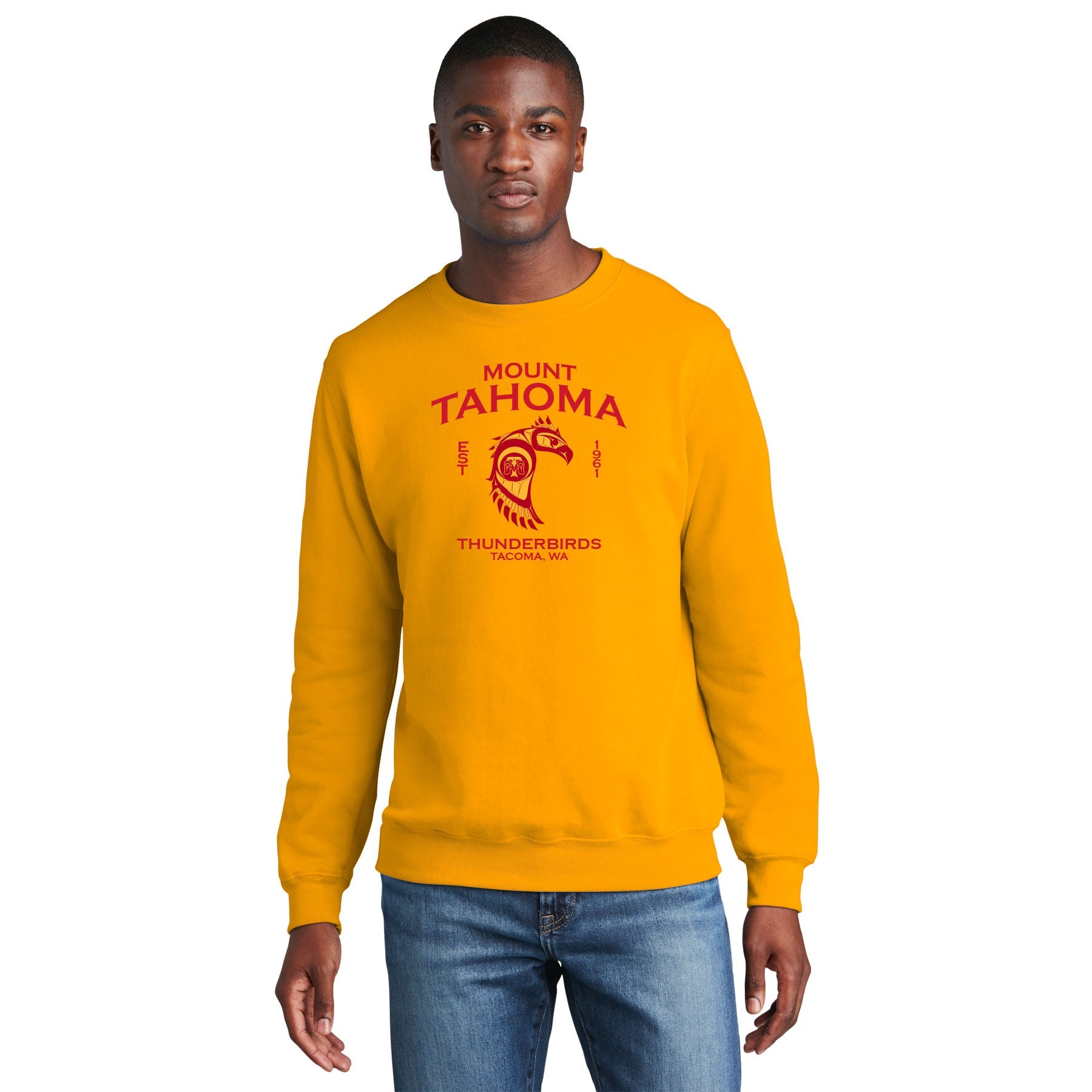 MT. TAHOMA LOGO FLEECE CREWNECK SWEATSHIRT