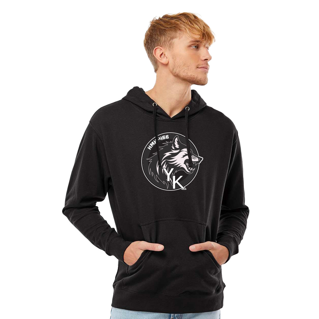 HMH-466 WOLF MIDWEIGHT HOODED SWEATSHIRT