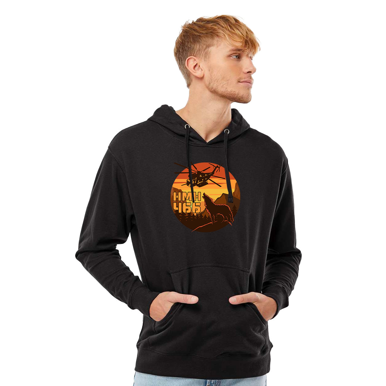 HMH-466 SUNSET MIDWEIGHT HOODED SWEATSHIRT