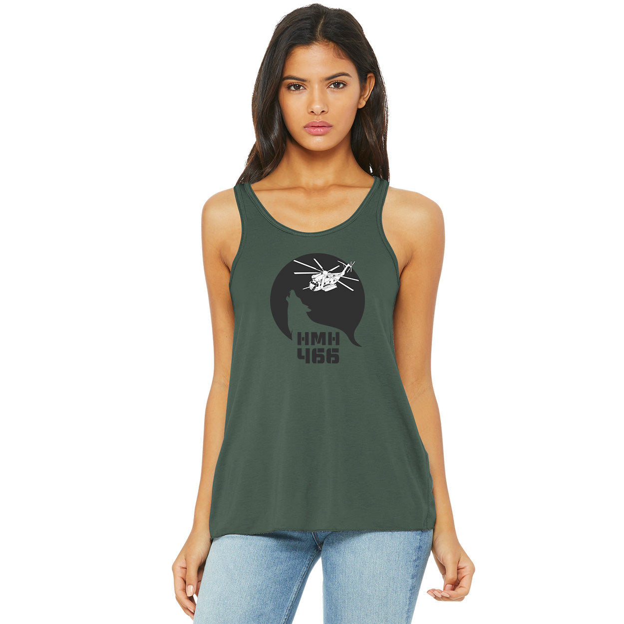 HMH-466 NIGHT BELLA+CANVAS FLOWY RACERBACK TANK