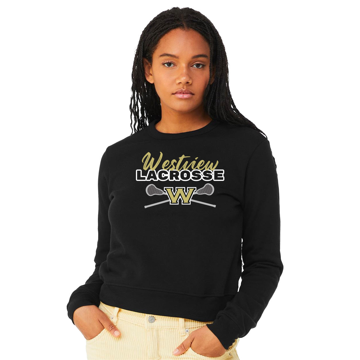 WESTVIEW LACROSSE SCRIPT SPONGE FLEECE CLASSIC CREWNECK SWEATSHIRT