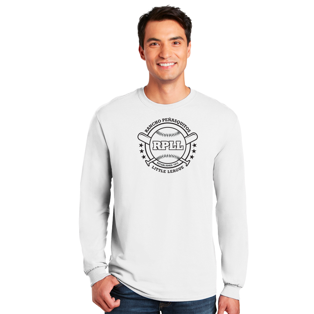 RPLL Men's 100% Cotton Long Sleeve T-Shirt - Black Outline