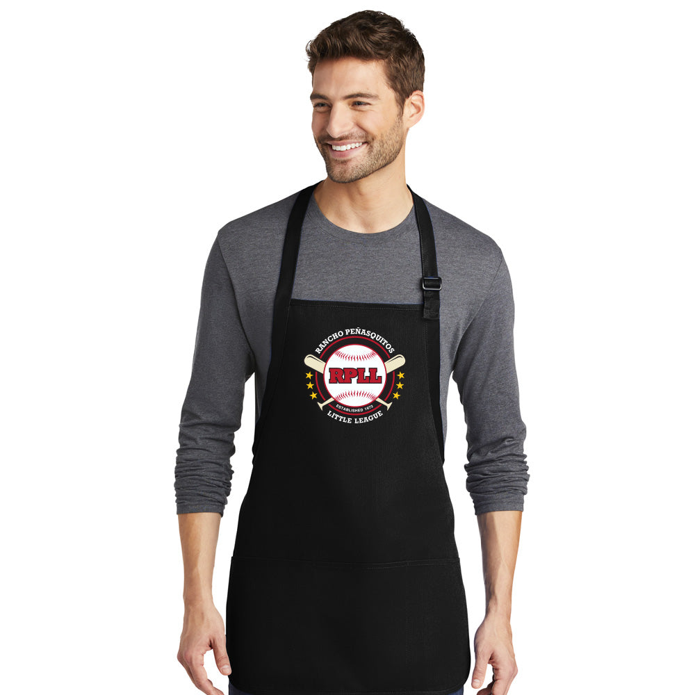 RPLL Unisex Medium-Length Apron with Pouch Pockets - Full Logo