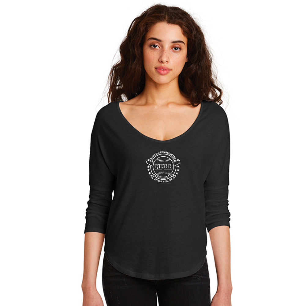 RPLL Women's Alternative Women's The Curveball Vintage 50/50 Tee - White Outline