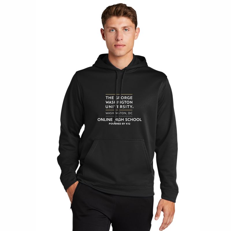 GWUOHS LOGO PERFORMANCE HOODED SWEATSHIRT