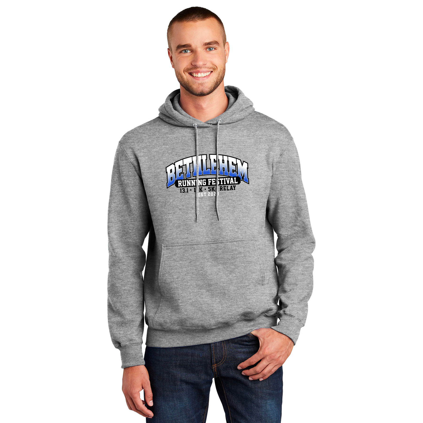 BETHLEHEM RUNNING FESTIVAL ESTABLISHED ESSENTIAL FLEECE PULLOVER HOODED SWEATSHIRT