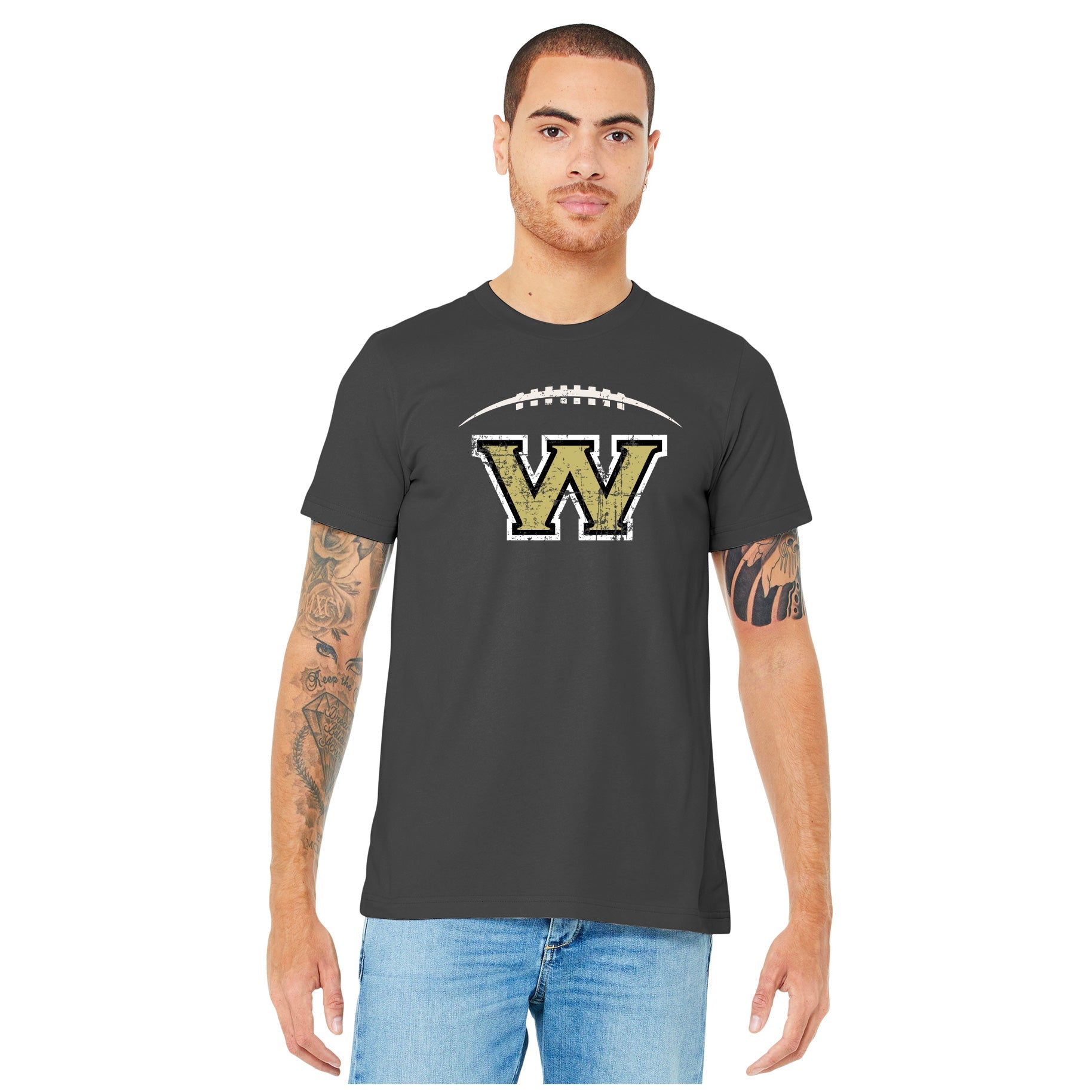 WESTVIEW FOOTBALL DISTRESSED - BELLA+CANVAS ® FAN TEE