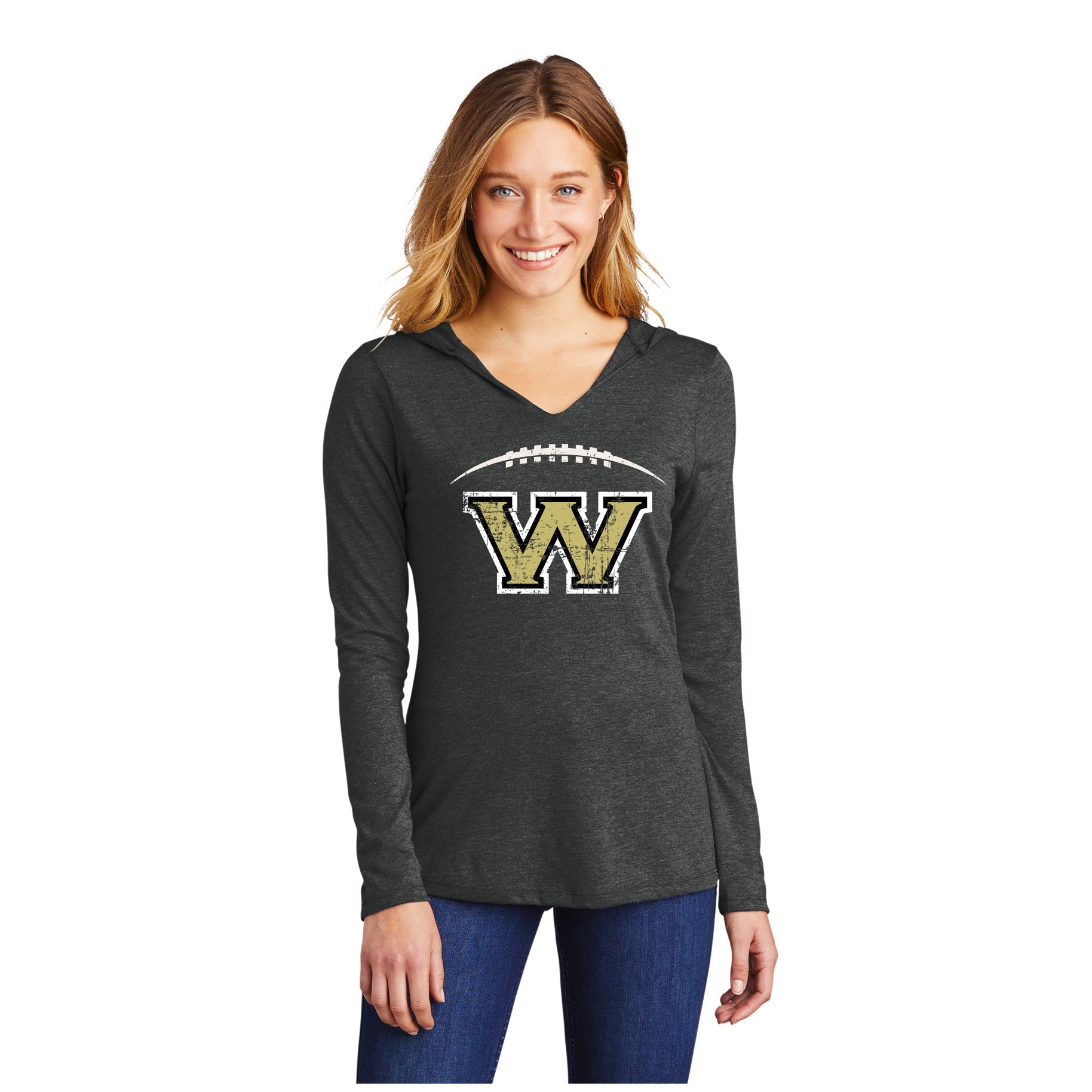 WESTVIEW FOOTBALL DISTRESSED - PERFECT TRI ® LONG SLEEVE HOODIE