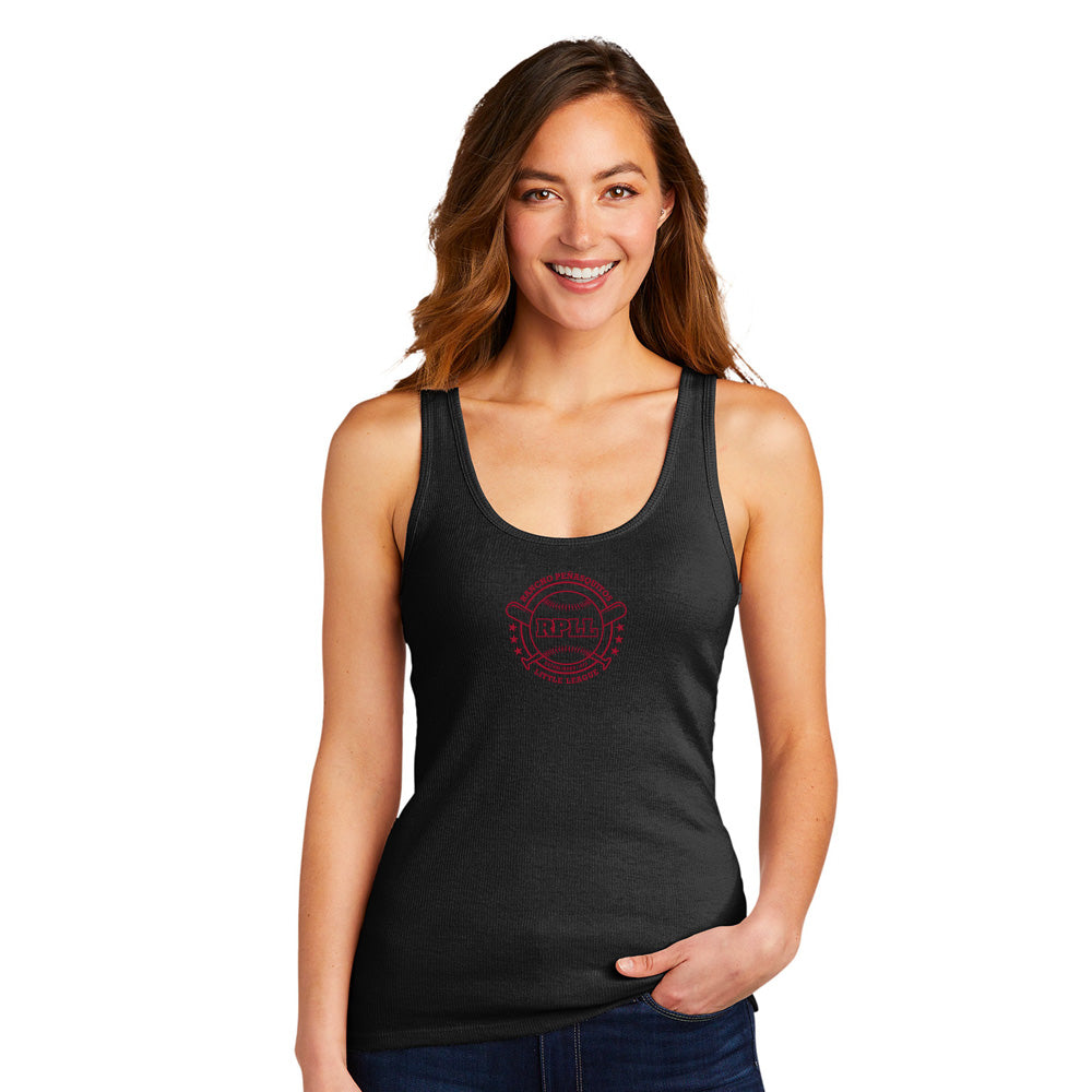 RPLL Women's Rib Tank - Red Outline