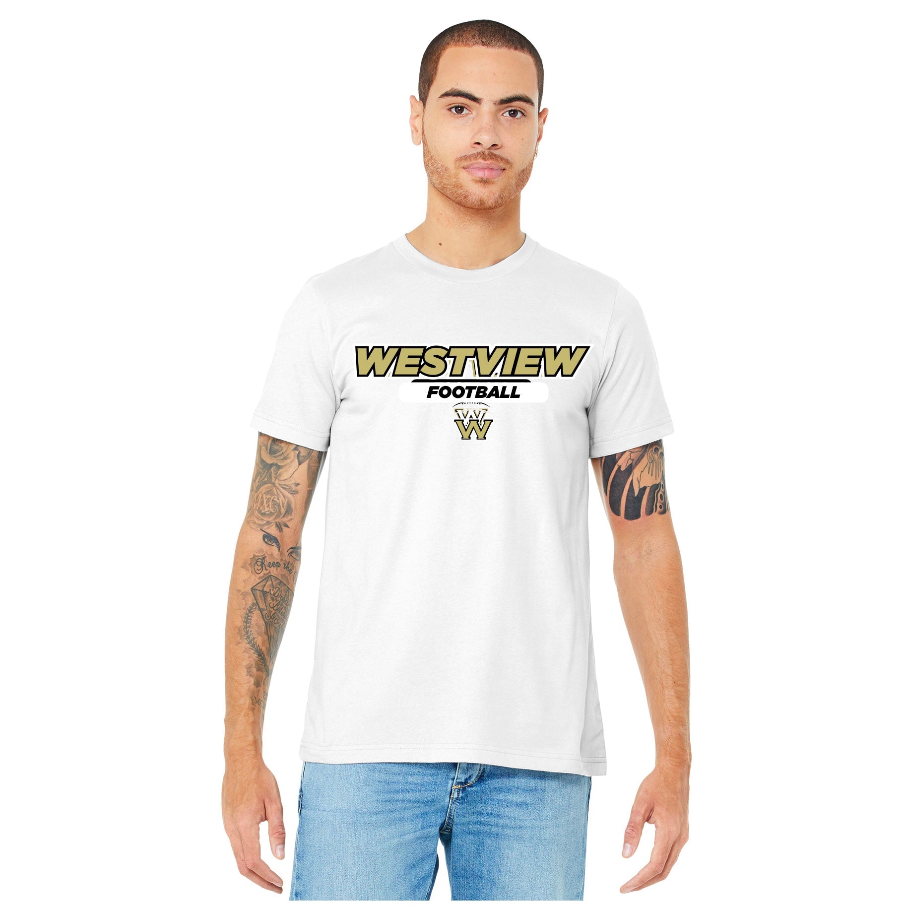 WESTVIEW FOOTBALL FRONT CHEST - BELLA+CANVAS ® FAN TEE