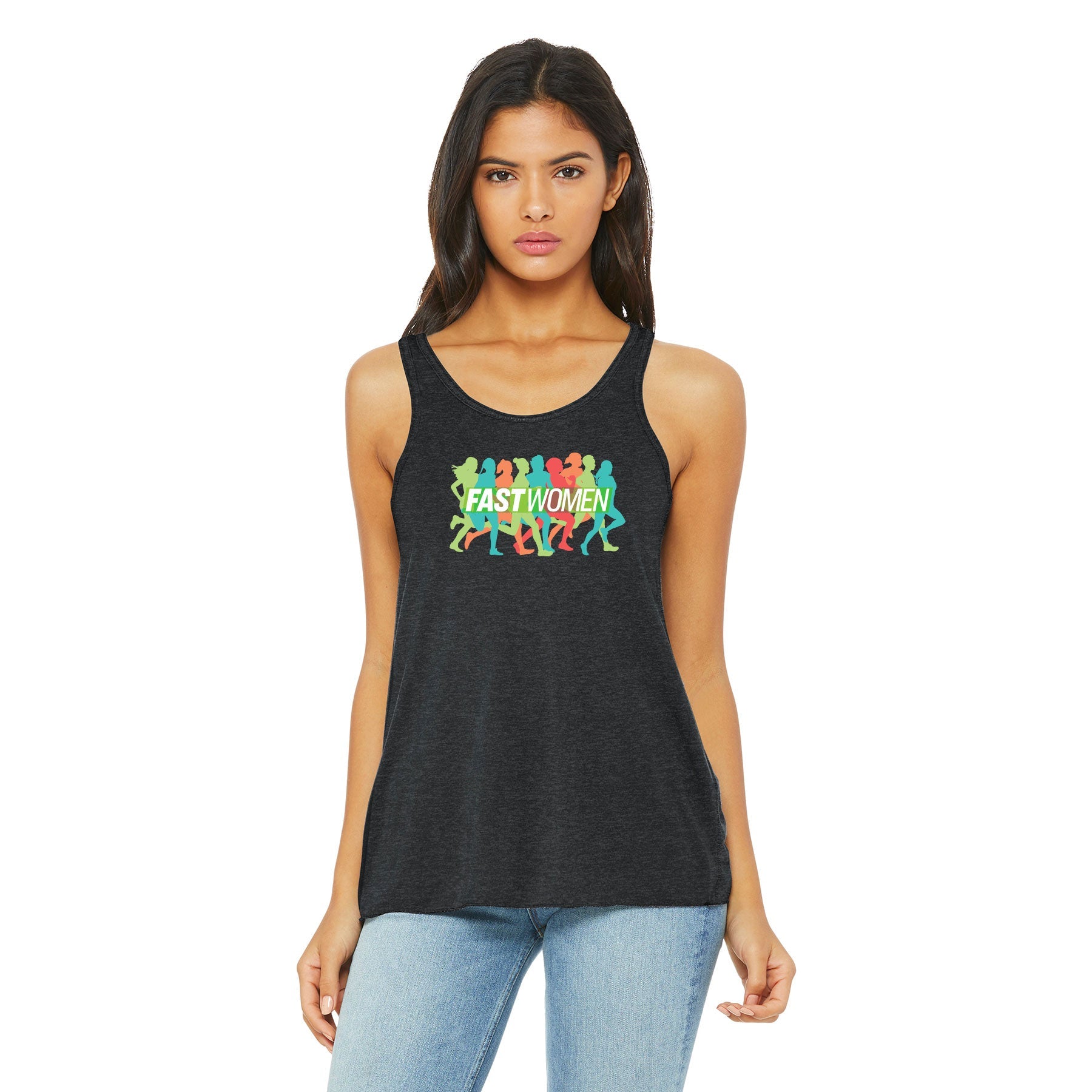 FAST WOMEN LOGO BELLA+CANVAS FLOWY RACERBACK TANK