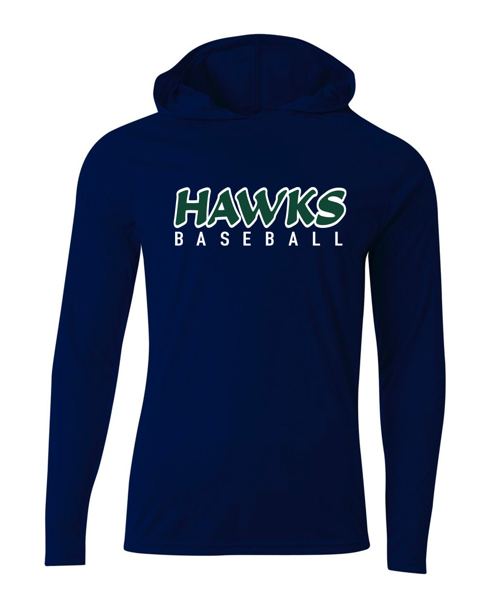 Hawks Baseball Long Sleeve Performance Hooded Tee