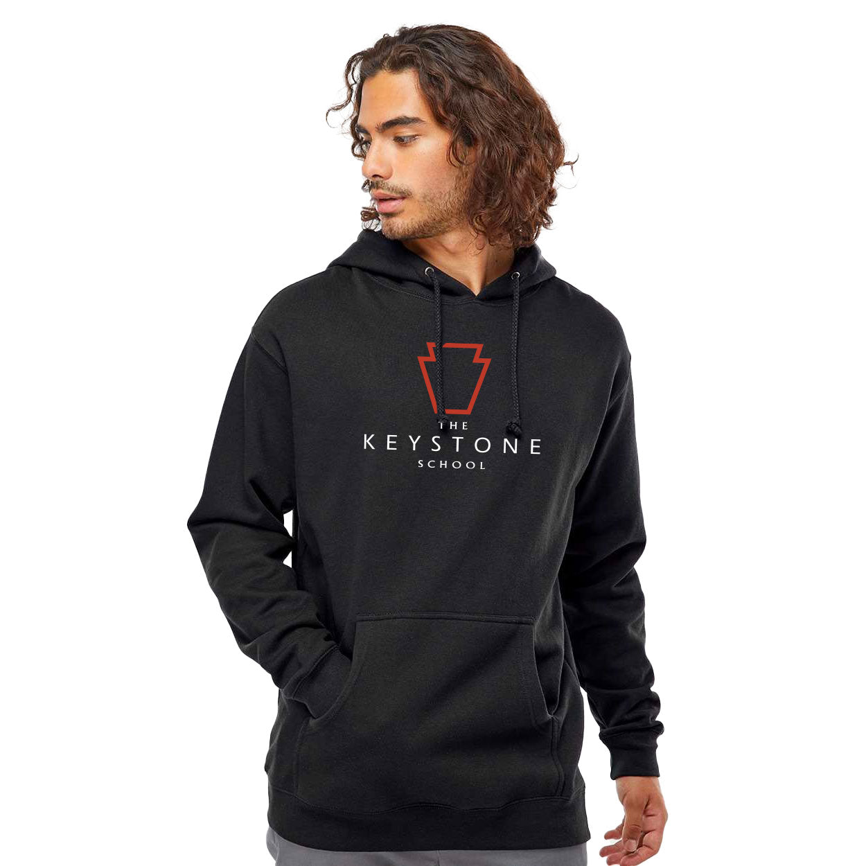 THE KEYSTONE SCHOOL OUTLINE HEAVYWEIGHT HOODED SWEATSHIRT