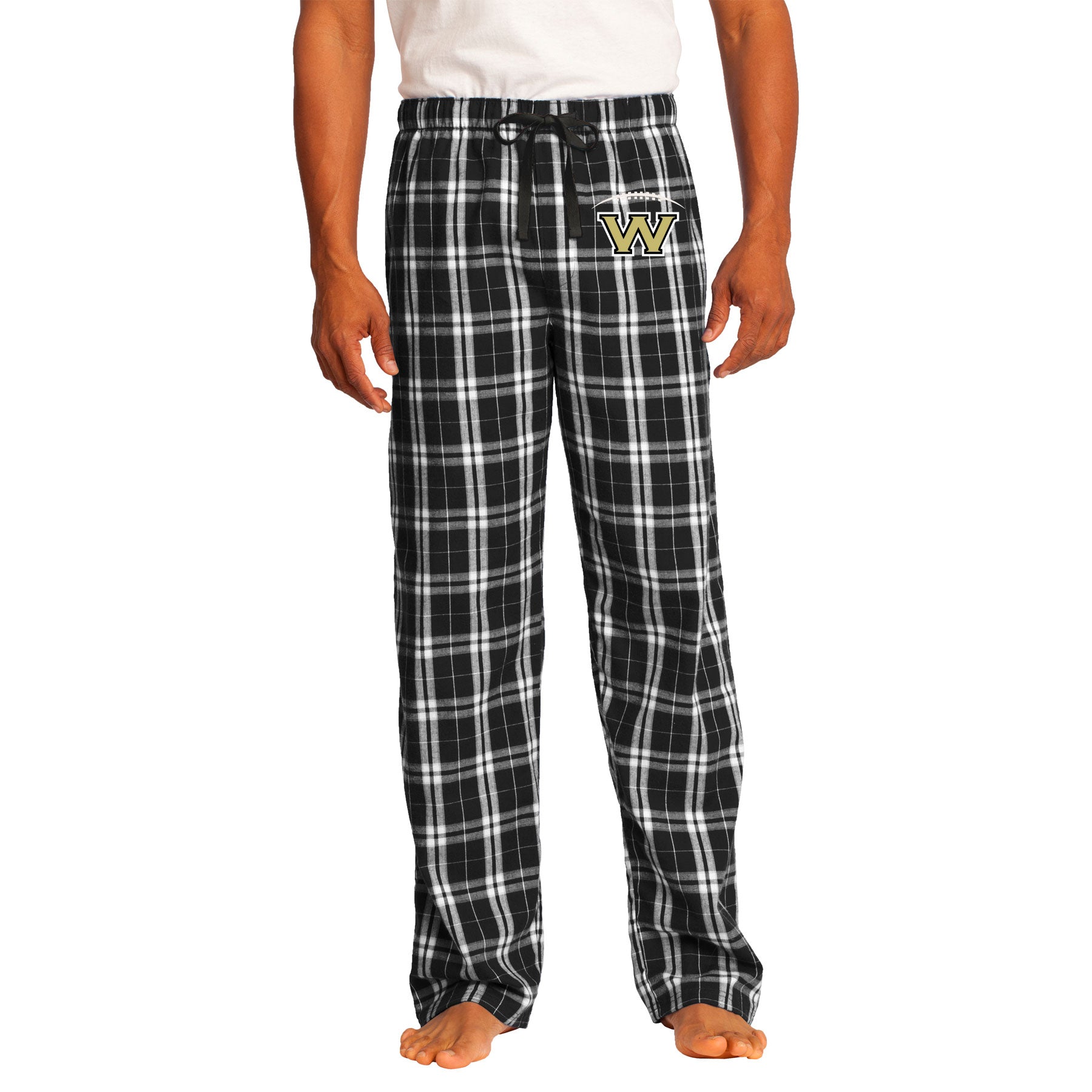 WESTVIEW FOOTBALL FRONT CHEST - WOMENÕS FLANNEL PLAID PANT
