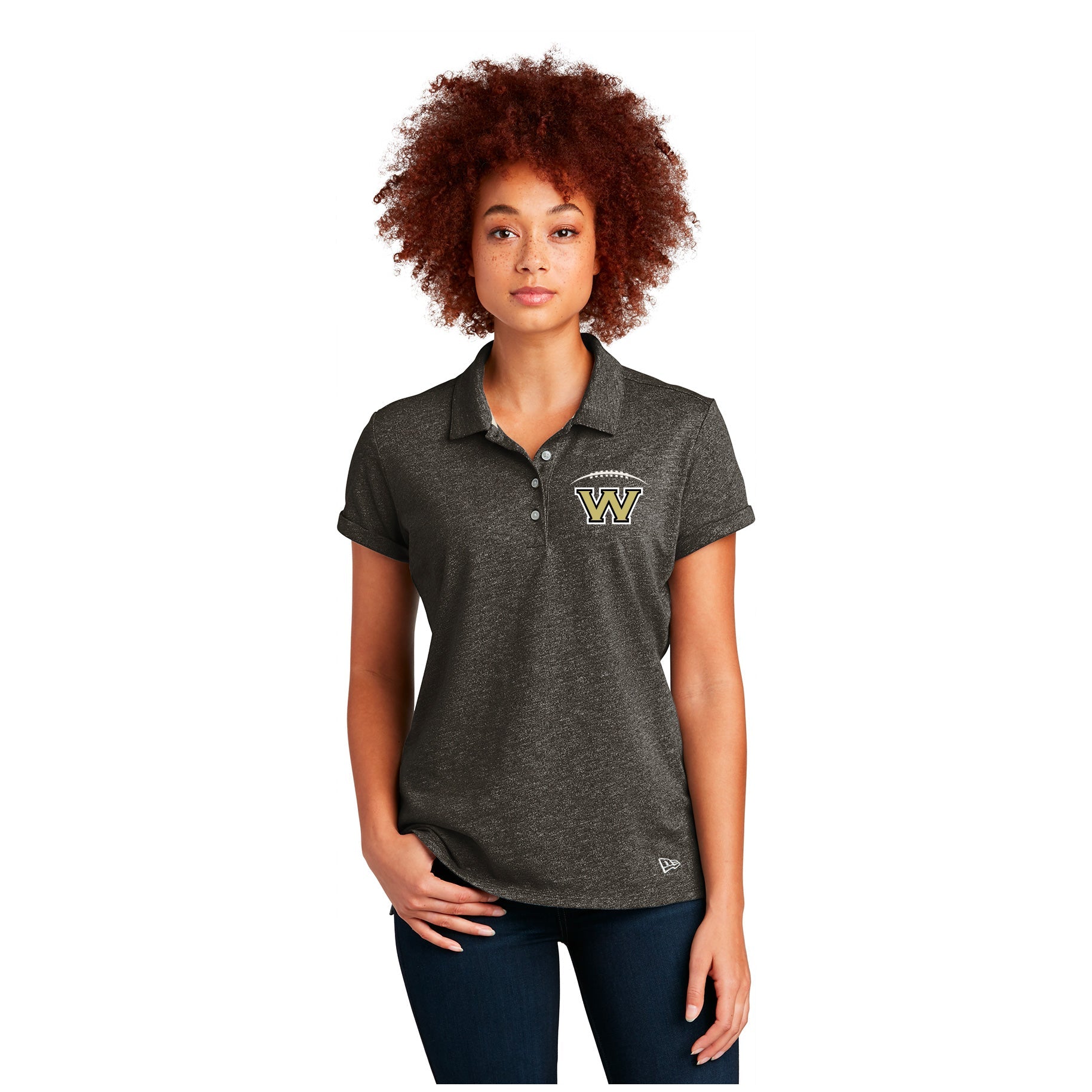 WESTVIEW FOOTBALL LEFT CHEST EMBROIDERY - NEW ERA ® WOMEN'S SLUB TWIST POLO