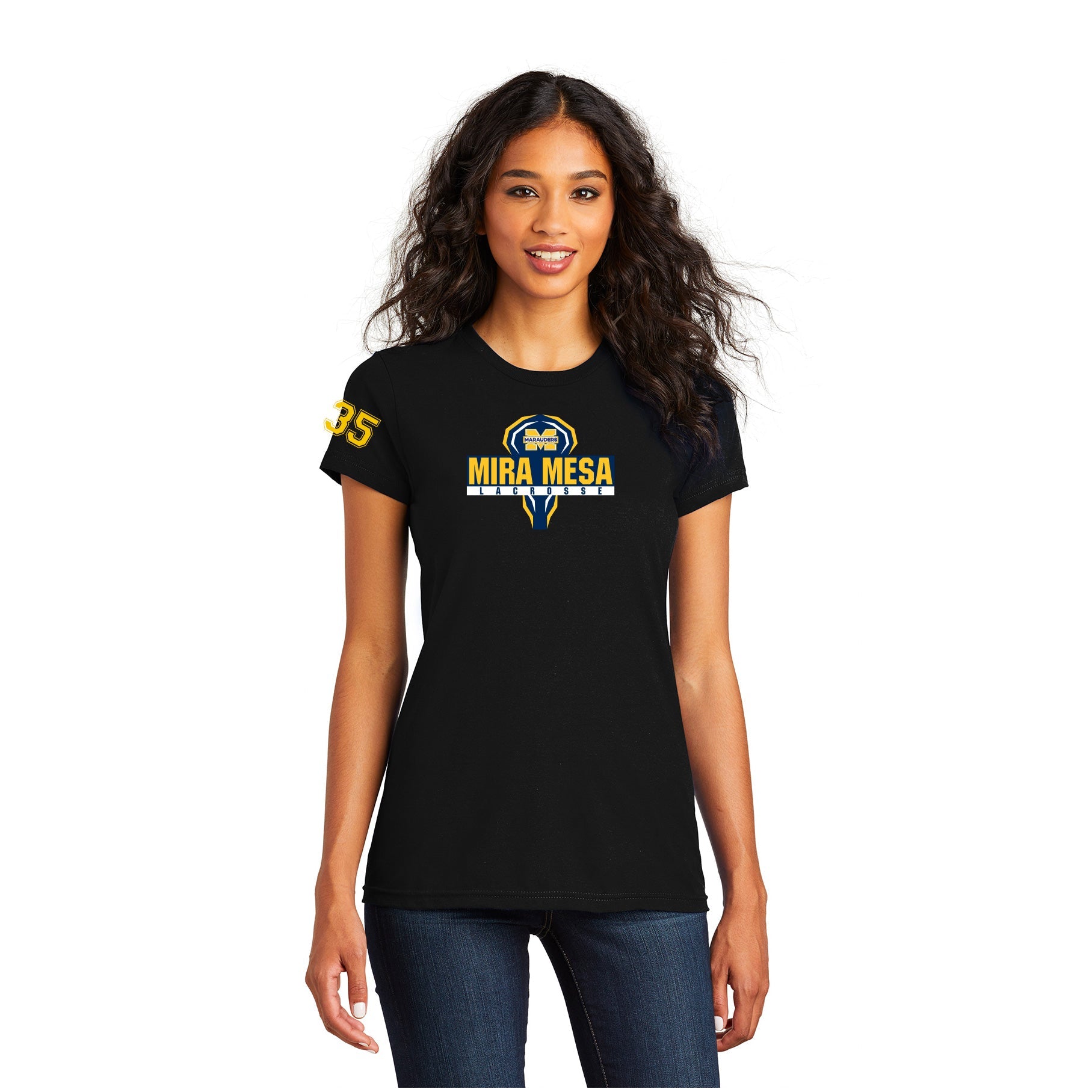 MIRA MESA GIRL'S LACROSSE WOMEN'S SHORT SLEEVE TEE - TEAM LOGO PRINT