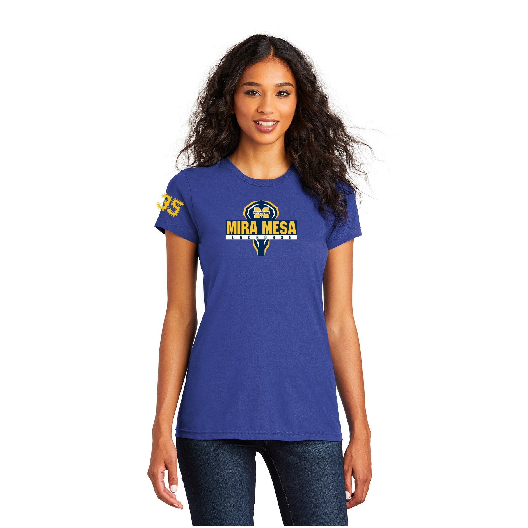 MIRA MESA GIRL'S LACROSSE WOMEN'S SHORT SLEEVE TEE - TEAM LOGO PRINT