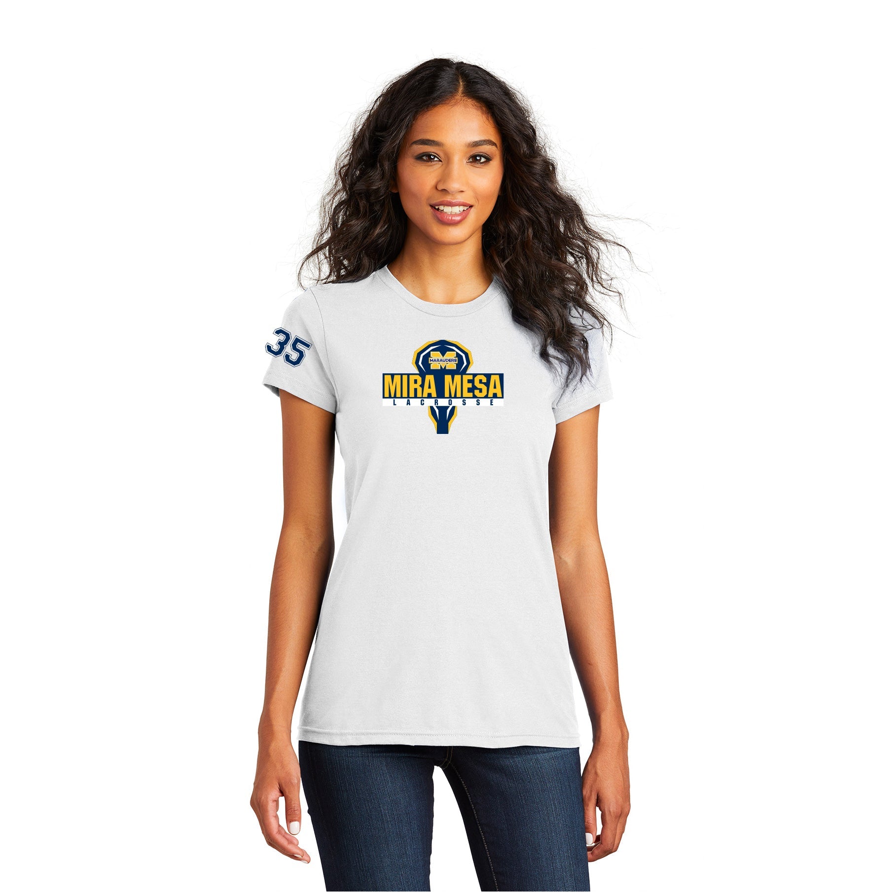 MIRA MESA GIRL'S LACROSSE WOMEN'S SHORT SLEEVE TEE - TEAM LOGO PRINT