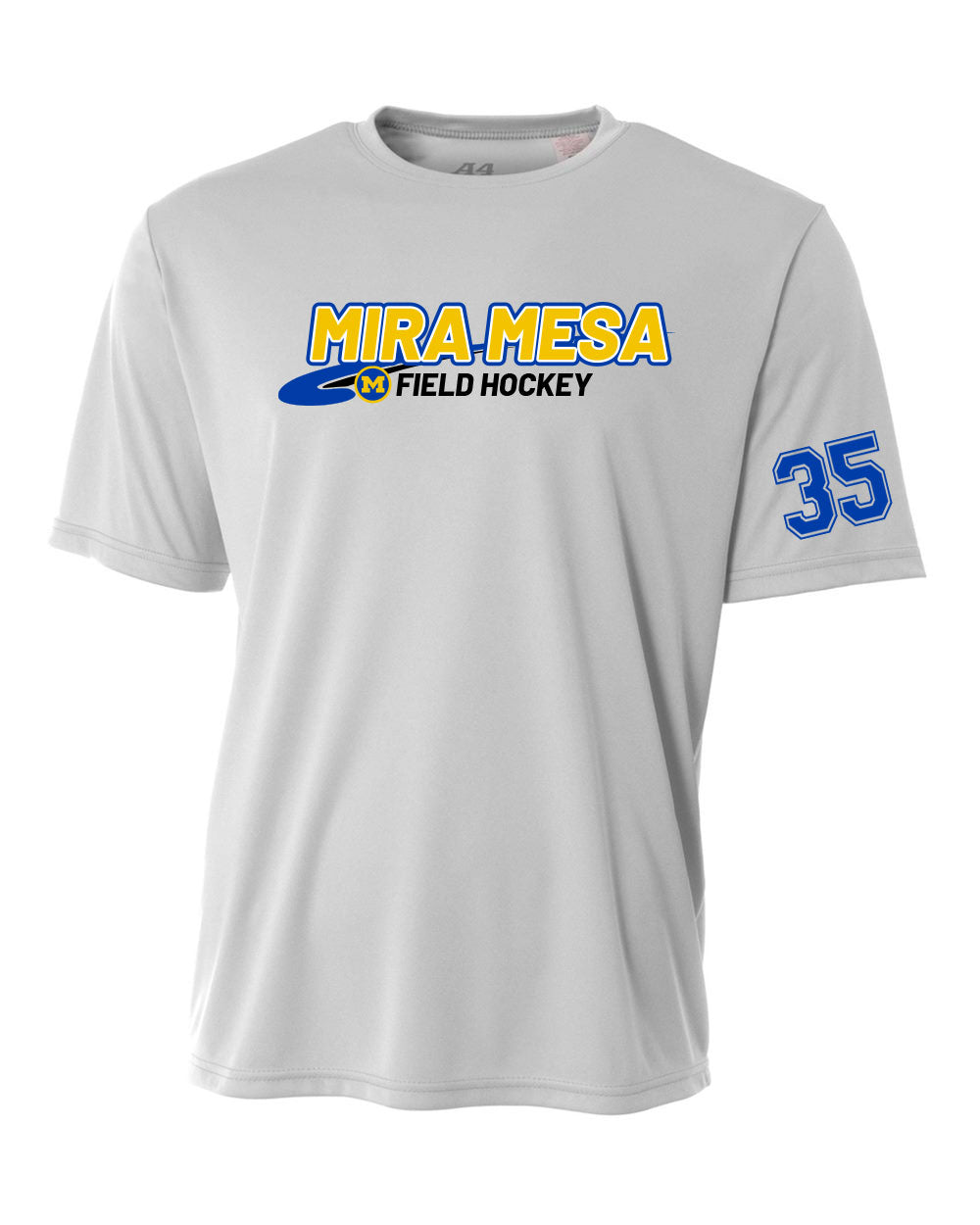 MIRA MESA FIELD HOCKEY GREY PERFORMANCE MEN'S AND WOMEN'S TEE