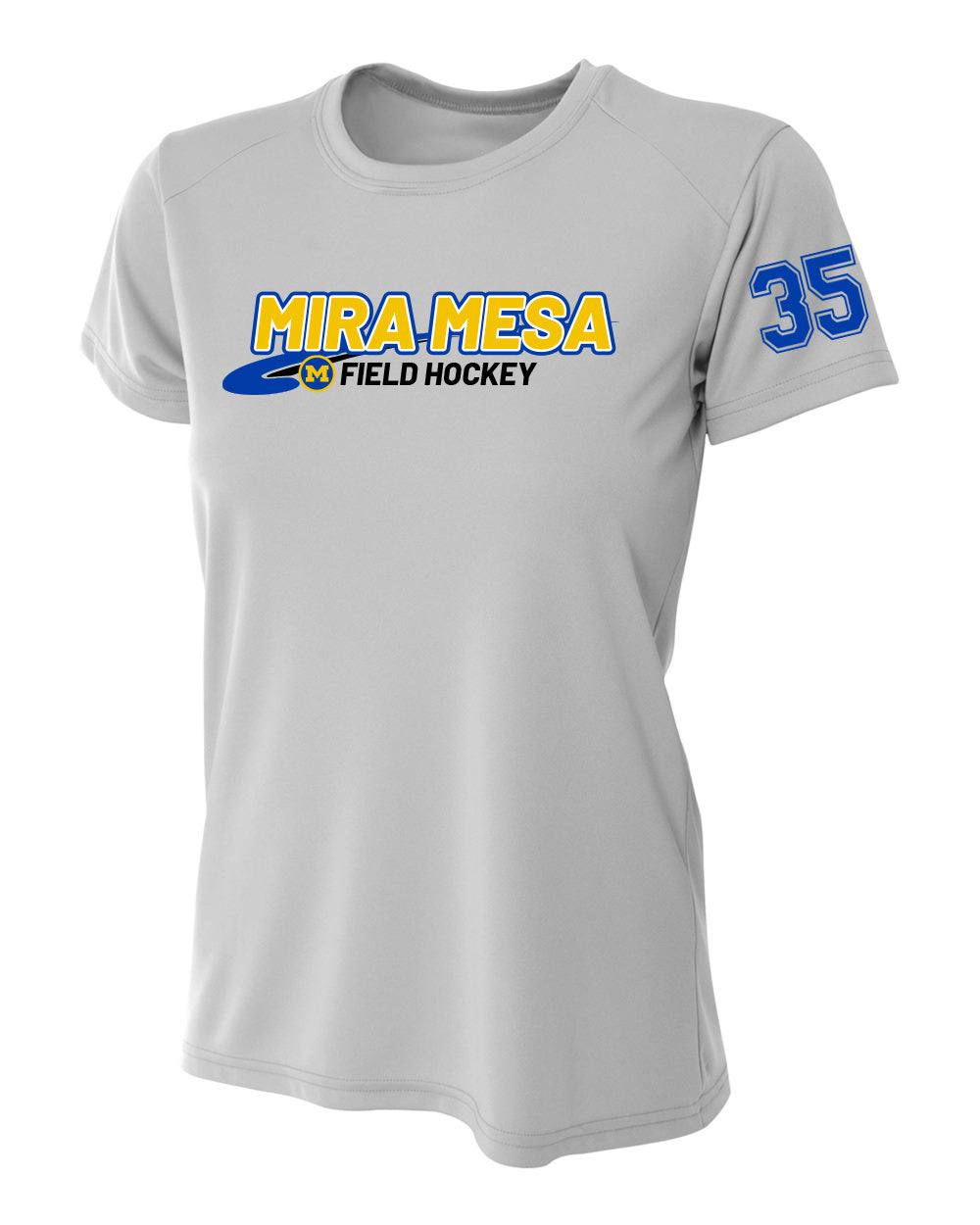 MIRA MESA FIELD HOCKEY GREY PERFORMANCE MEN'S AND WOMEN'S TEE