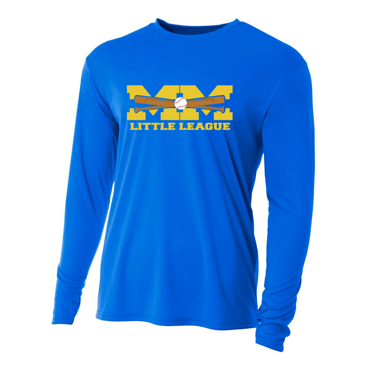 MIRA MESA LITTLE LEAGUE MM BATS YOUTH COOLING PERFORMANCE LONG SLEEVE CREW