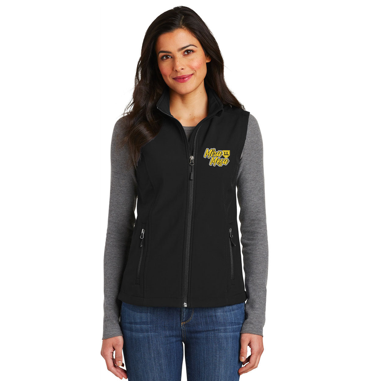 MIRA MESA LITTLE LEAGUE PLATE LADIES CORE SOFT SHELL VEST
