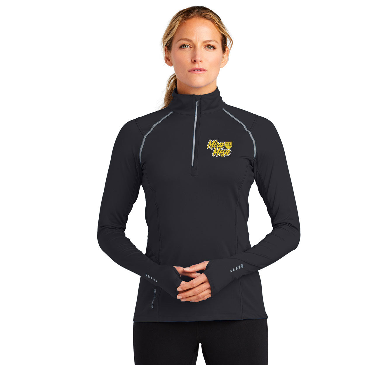 MIRA MESA LITTLE LEAGUE PLATE LEFT CHEST BLOCK NEXUS 1/4-ZIP PULLOVER - EMBROIDERED
