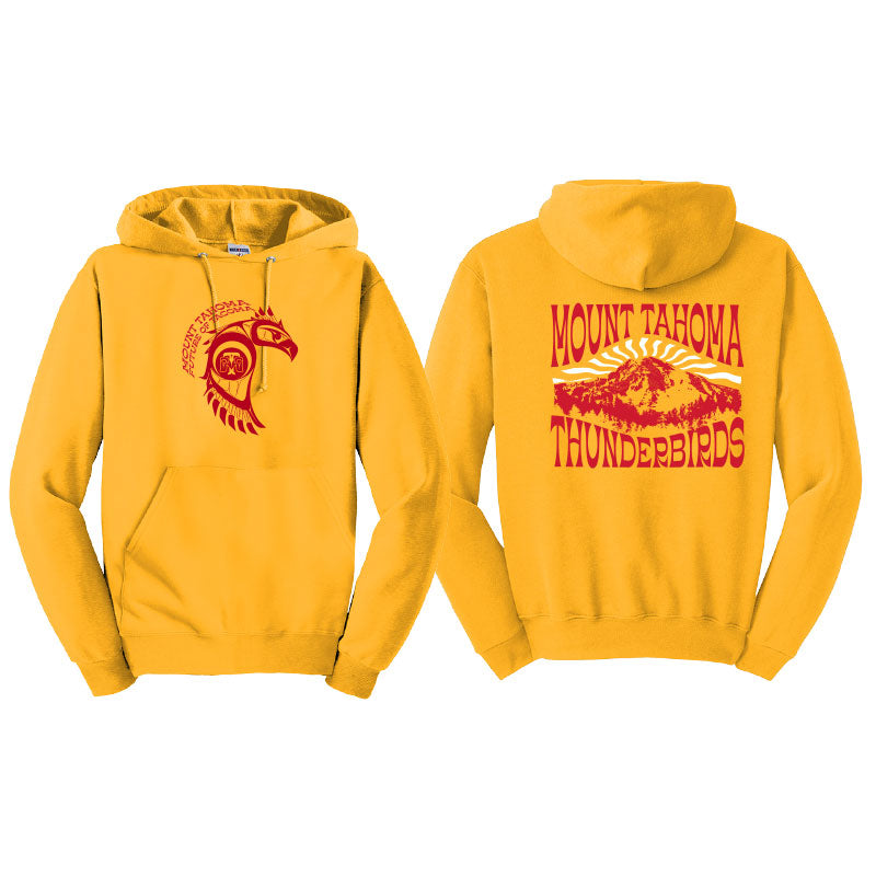 MT TAHOMA LOGO/MOUNTAIN ESSENTIAL FLEECE PULLOVER HOODED SWEATSHIRT