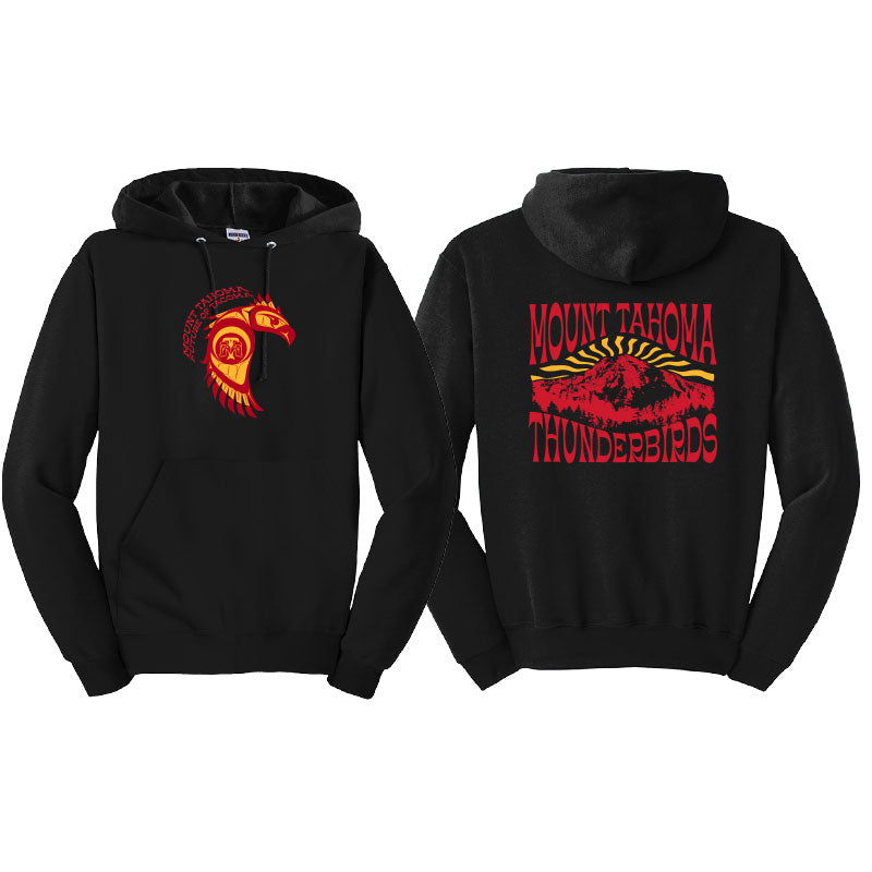 MT TAHOMA LOGO/MOUNTAIN ESSENTIAL FLEECE PULLOVER HOODED SWEATSHIRT