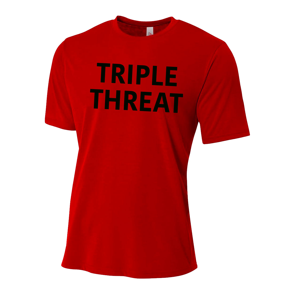 TRIPLE THREAT YOUTH, WOMEN'S & MEN'S PERFORMANCE SHORT SLEEVE TEE - RED (CUSTOMIZE ME)