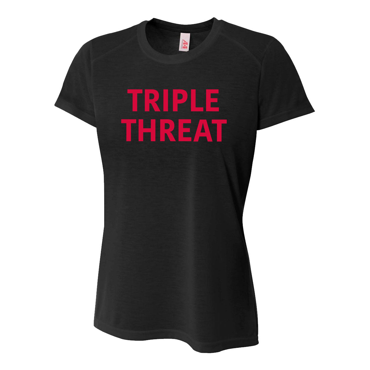 TRIPLE THREAT YOUTH, WOMEN'S & MEN'S PERFORMANCE SHORT SLEEVE TEE - BLACK