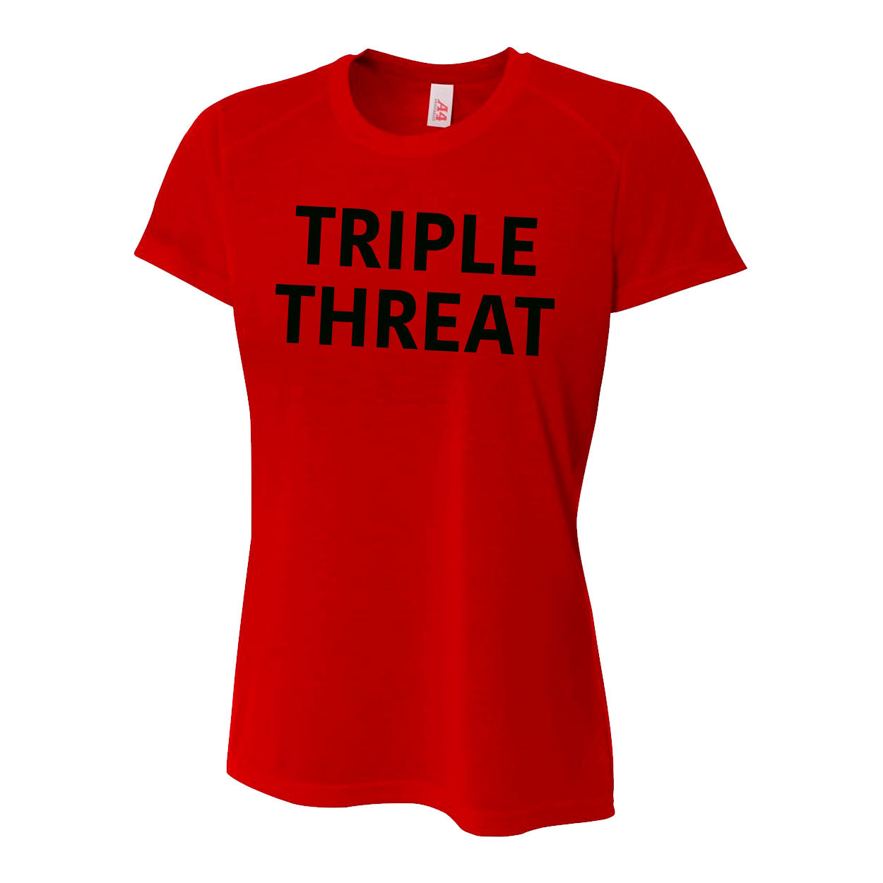 TRIPLE THREAT YOUTH, WOMEN'S & MEN'S PERFORMANCE SHORT SLEEVE TEE - RED (CUSTOMIZE ME)
