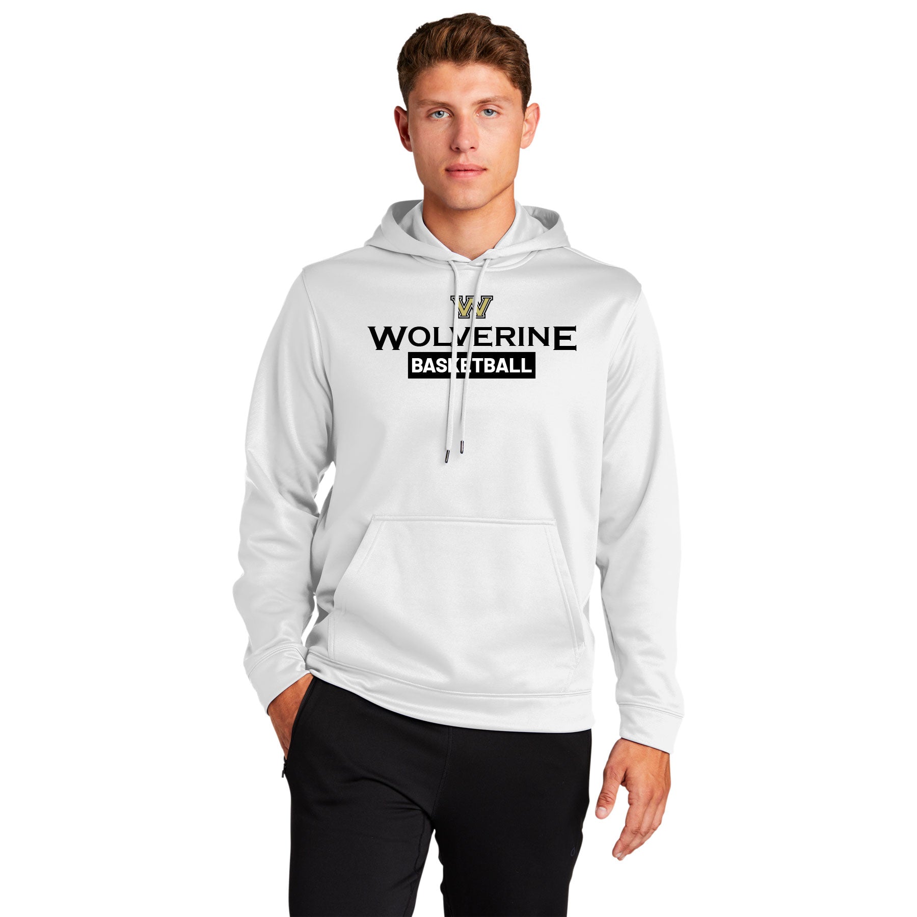 WOLVERINE BASKETBALL CLASSIC SPORT-WICK FLEECE HOODED PULLOVER