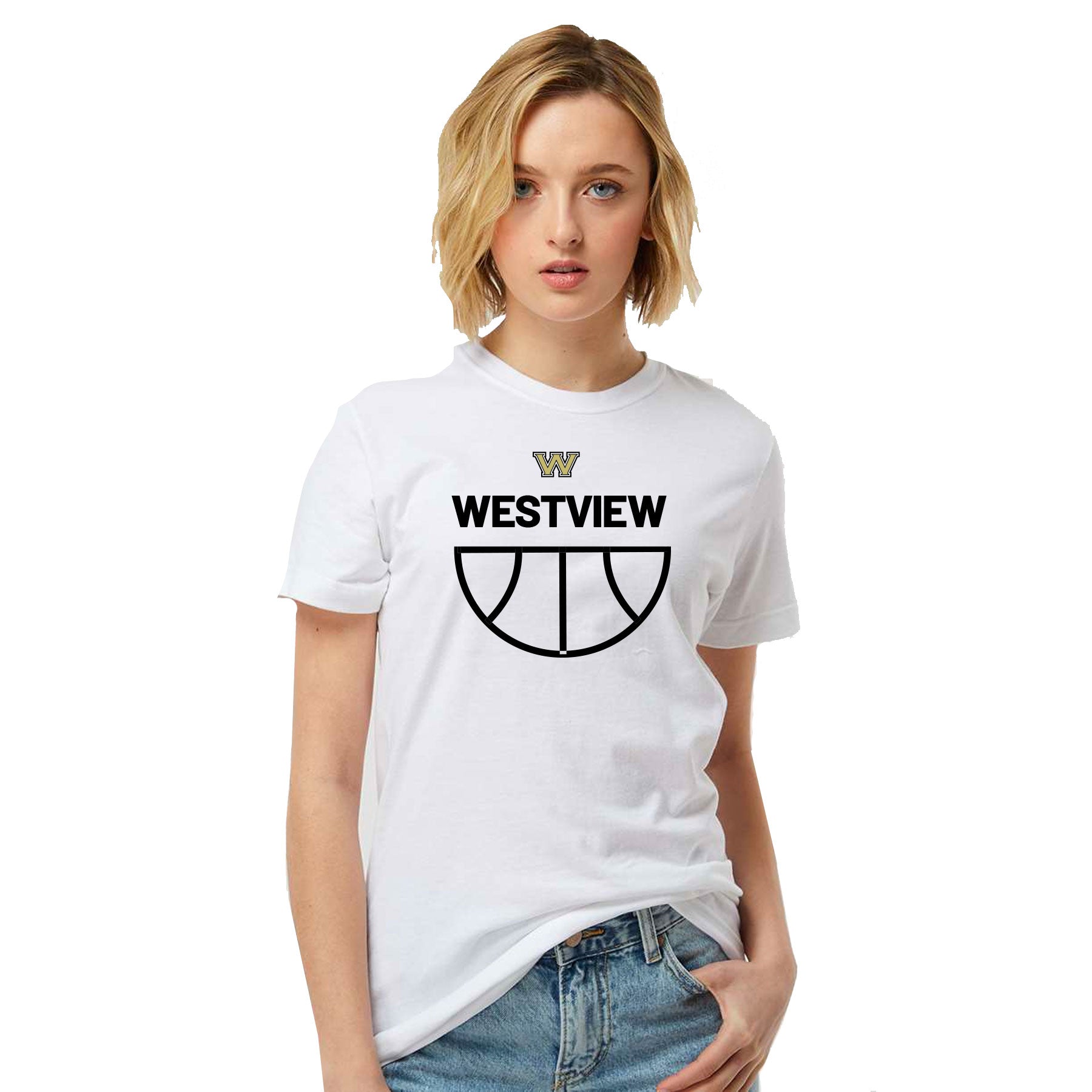 WOLVERINE BASKETBALL HALF COURT T-SHIRT