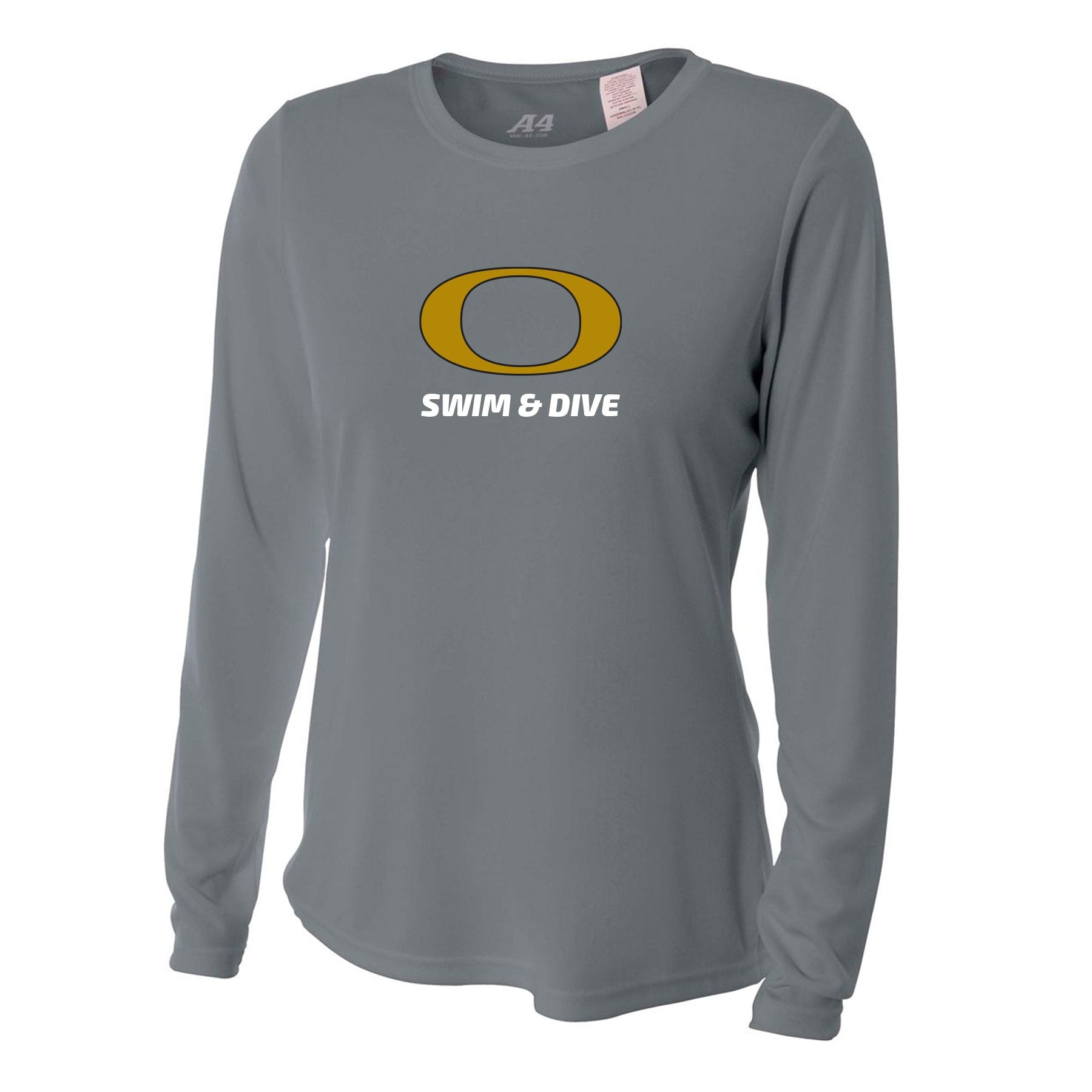 OLYMPIAN AQUATICS SWIM DIVE LOGO PERFORMANCE LONG SLEEVE TEE