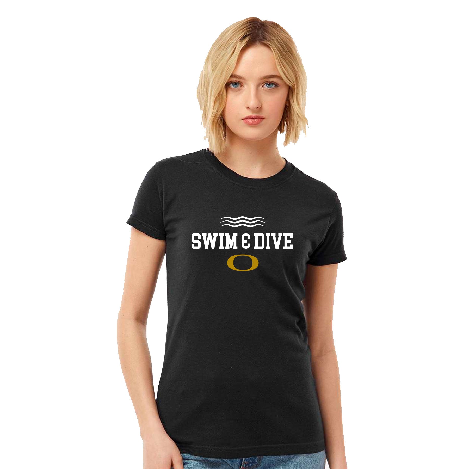 OLYMPIAN AQUATICS SWIM DIVE WAVES SLIM FIT JERSEY TEE