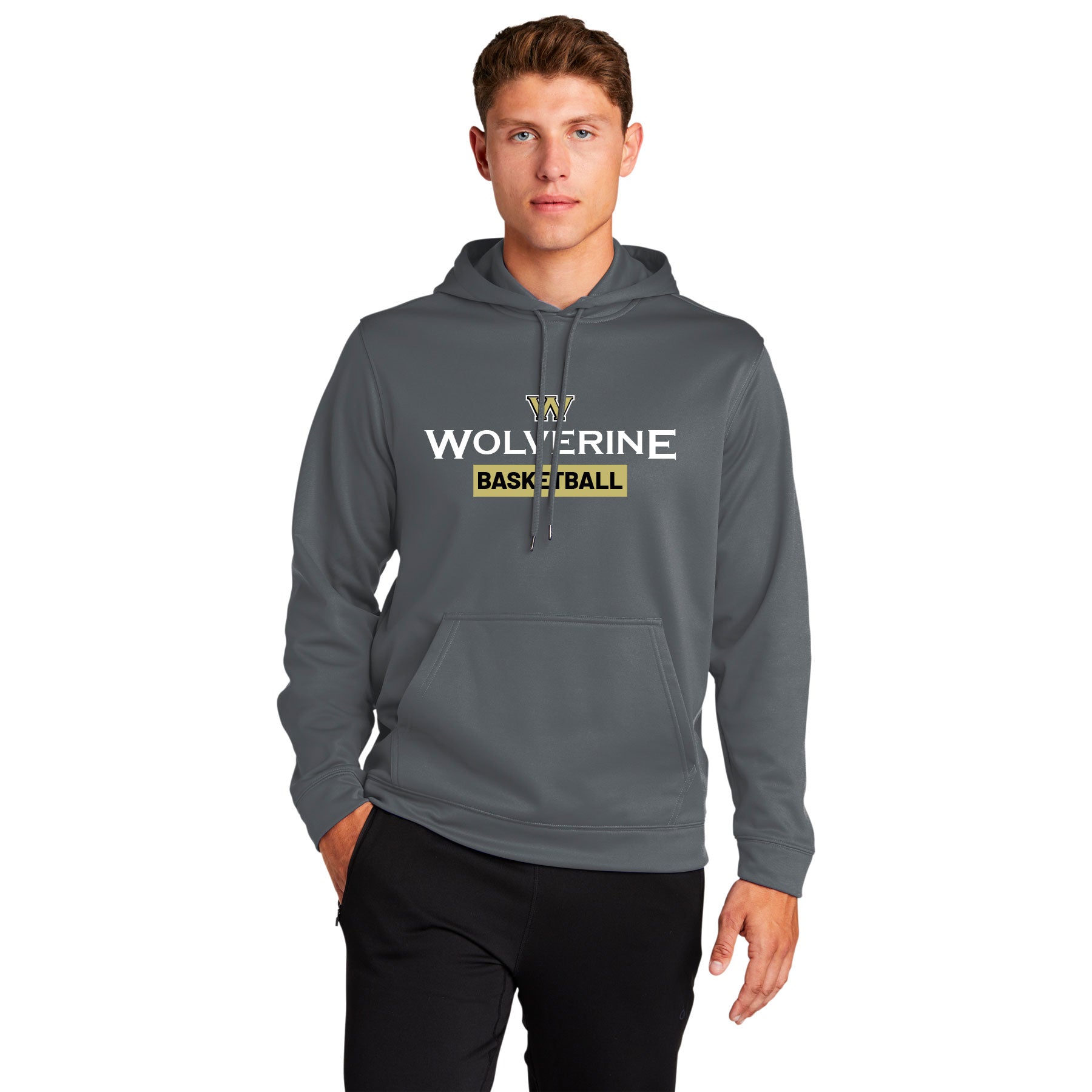 Wolverine Basketball Classic Sport-Wick Fleece Hooded Pullover