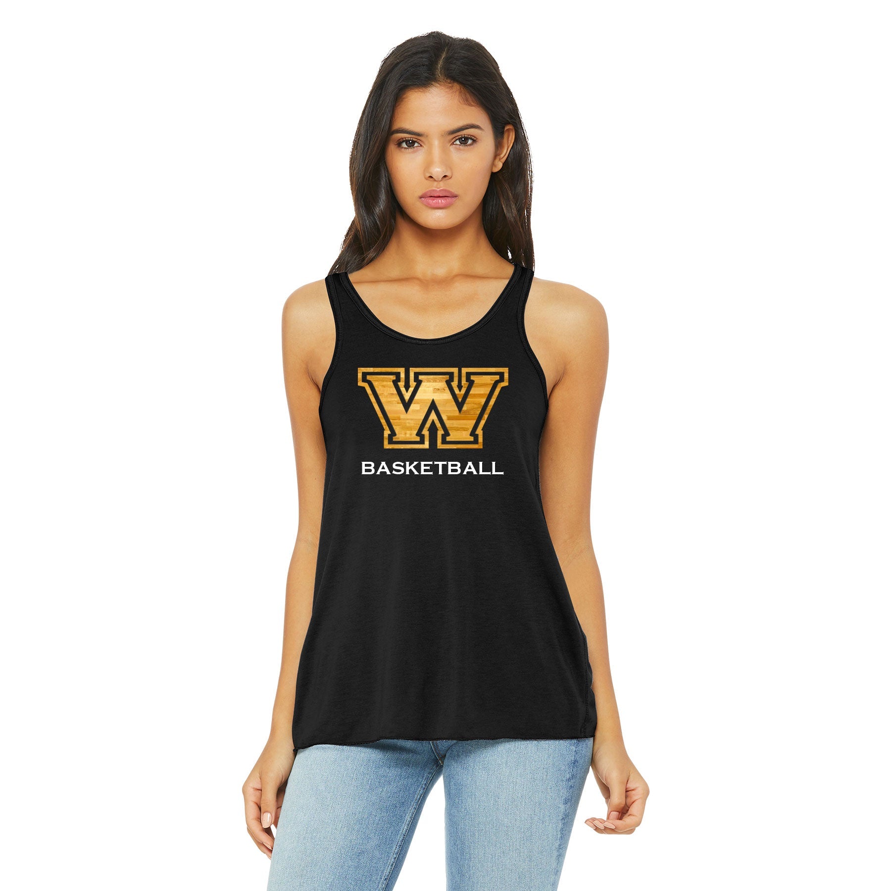 Wolverine Basketball Hardwood Classic Flowy Racerback Tank
