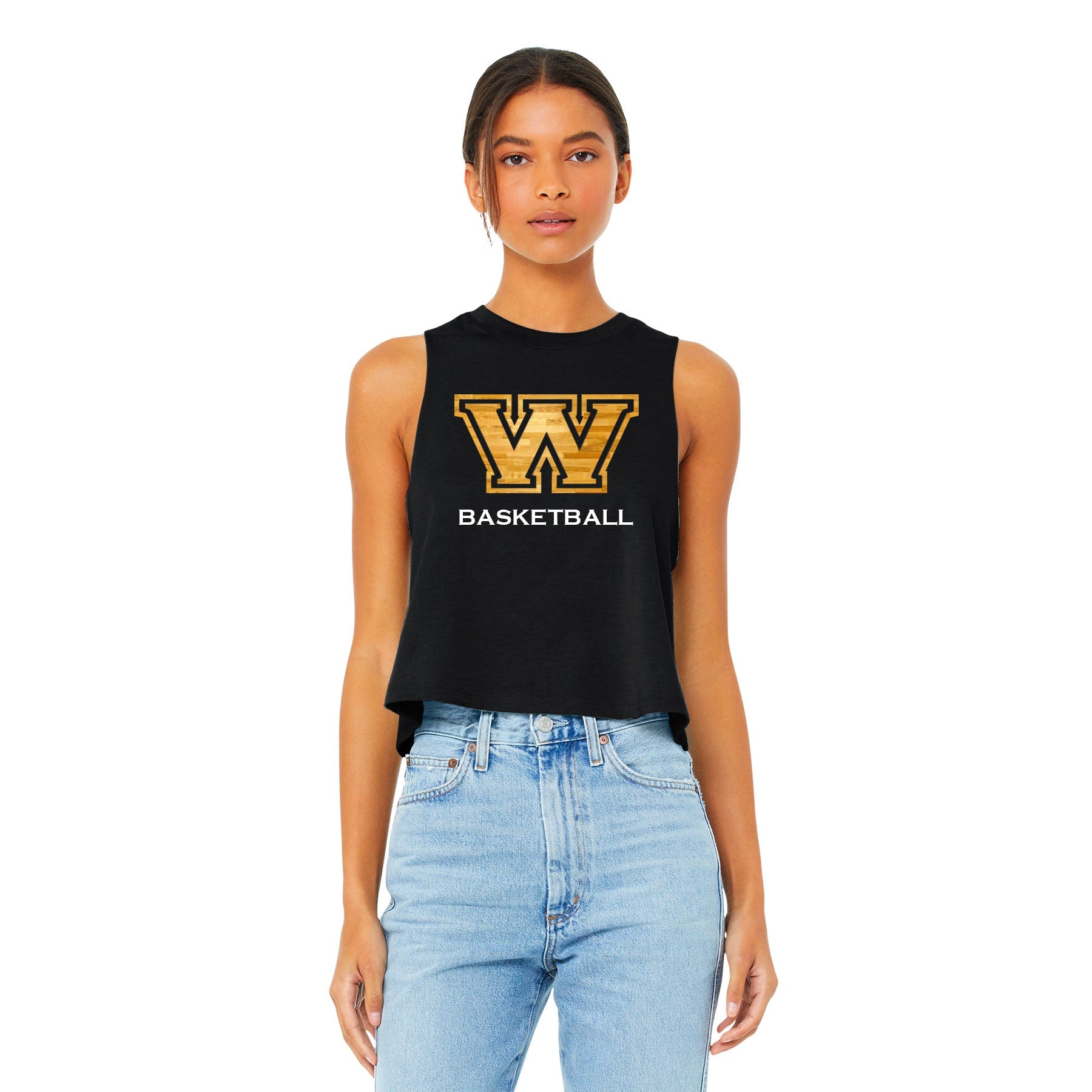 Wolverine Basketball Hardwood Classic Racerback Crop Tank