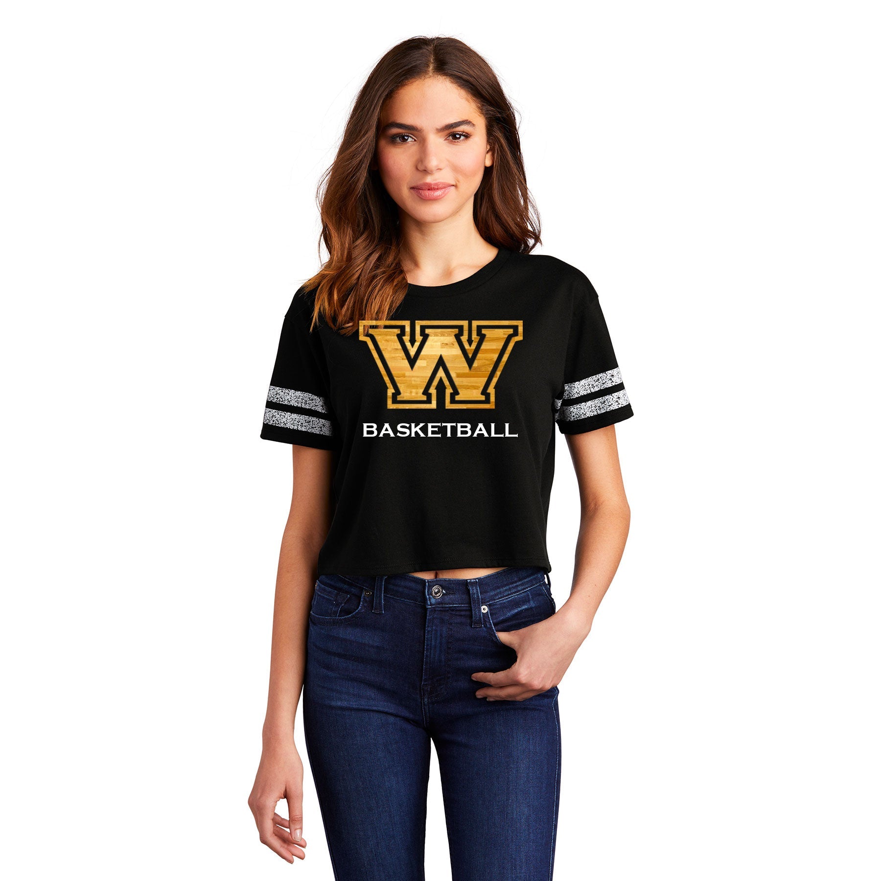 Wolverine Basketball Hardwood Classic WomenÕs Scorecard Crop Tee