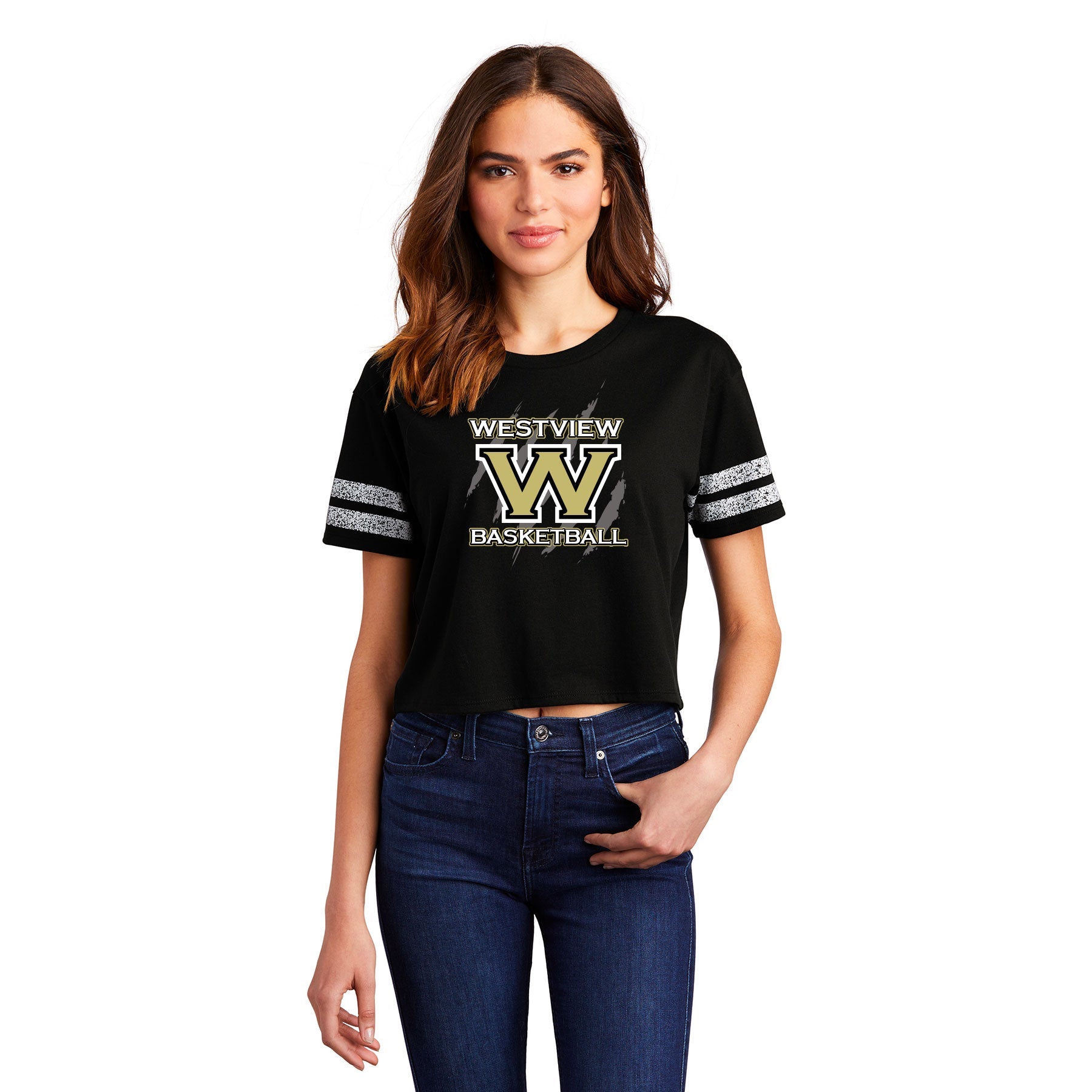 Wolverine Basketball Claws WomenÕs Medal V-Neck Tee