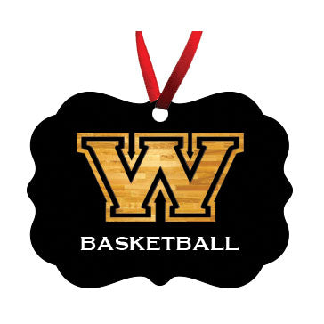 Wolverine Basketball Hardwood Classic Aluminum Ornament